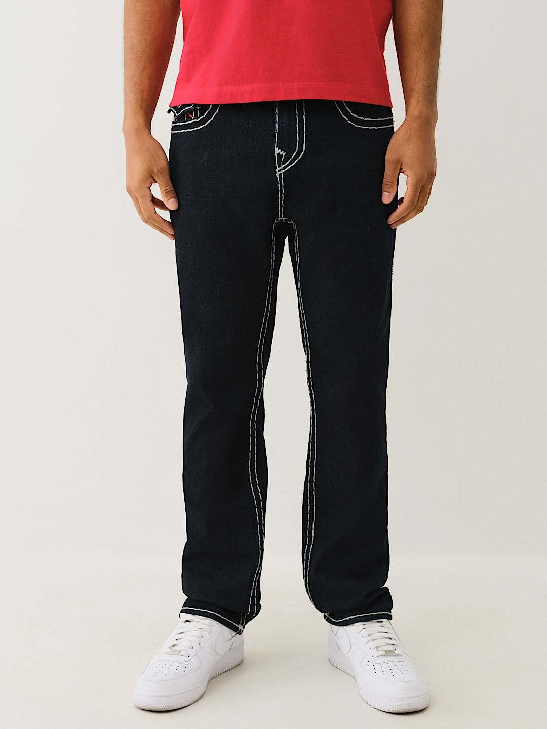 True Religion Men SUPER T Geno Skinny Fit Dark Wash Jeans