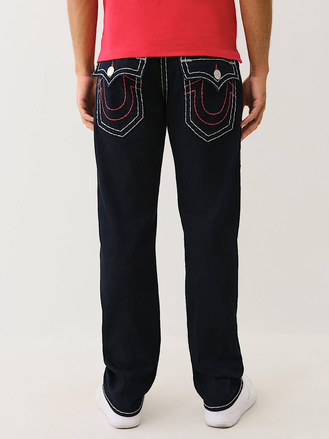 True Religion Men SUPER T Geno Skinny Fit Dark Wash Jeans