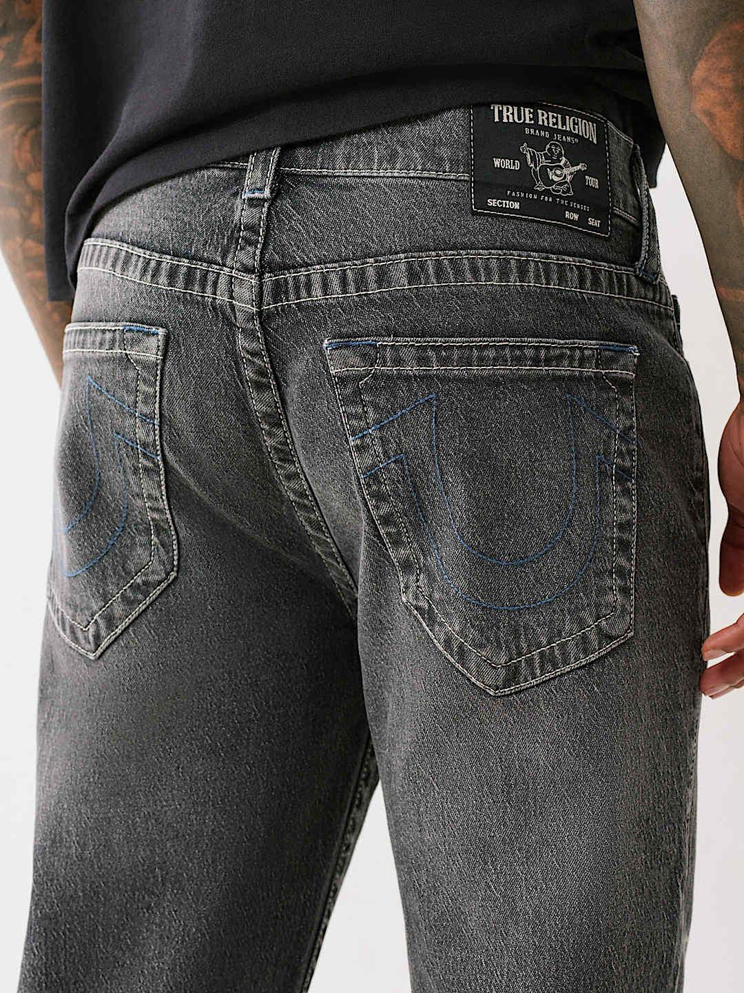 True Religion Men SN Rocco Slim Fit Pure Cotton Mid Rise Jeans