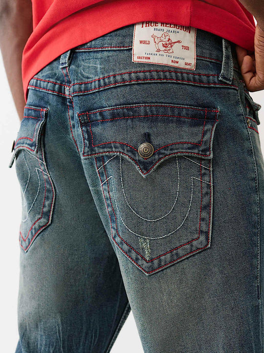 True Religion Men SN Ricky Straight Fit Dark Wash Jeans