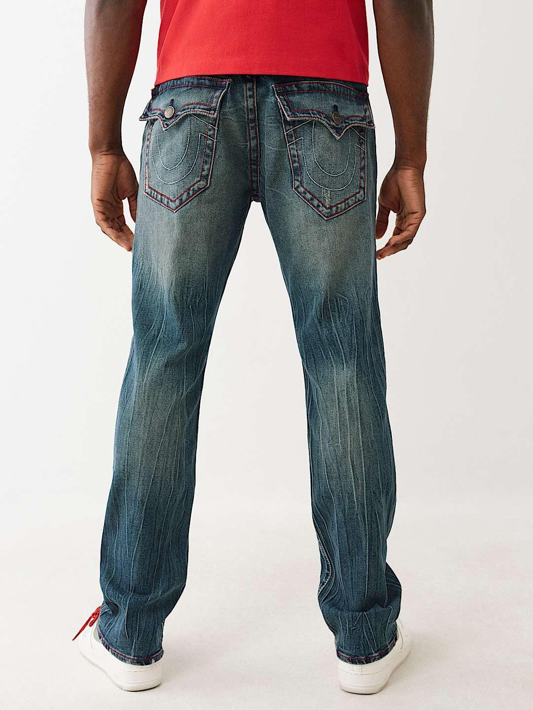 True Religion Men SN Ricky Straight Fit Dark Wash Jeans