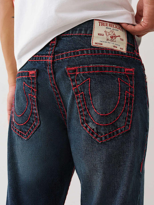 True Religion Men SUPER T Rocco Slim Fit Dark Wash Jeans