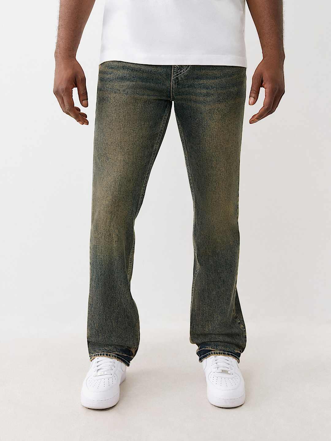 True Religion Men SN Ricky Straight Fit Mid Rise Jeans