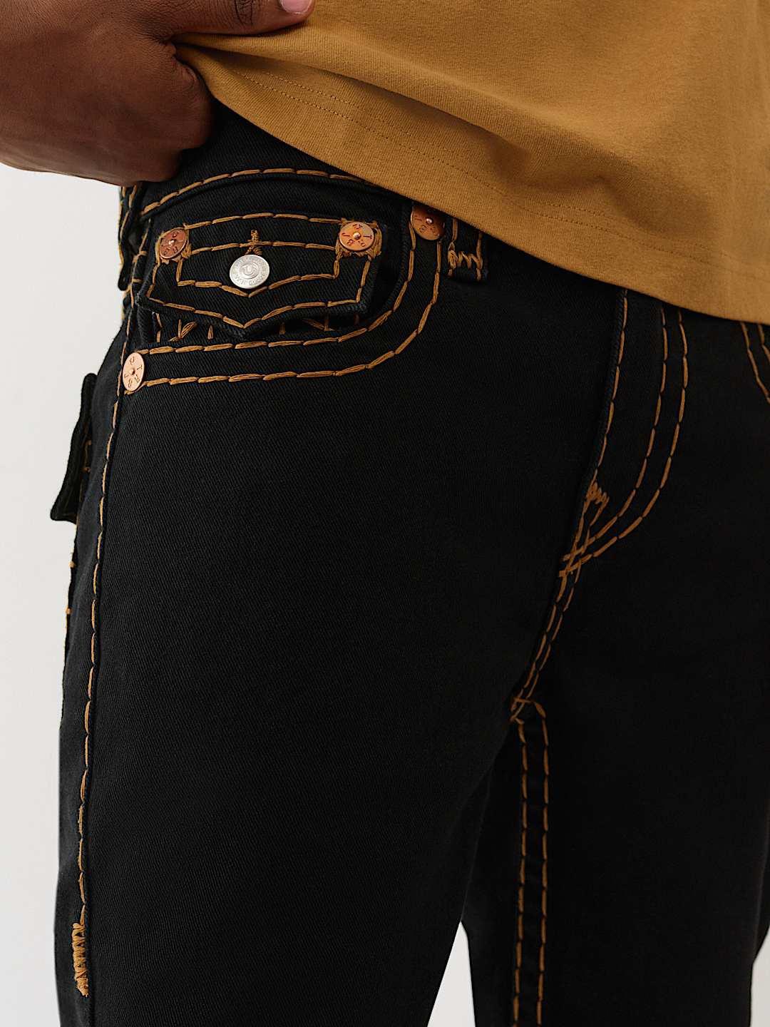 True Religion Men SUPER T Ricky Straight Fit Mid Rise Jeans