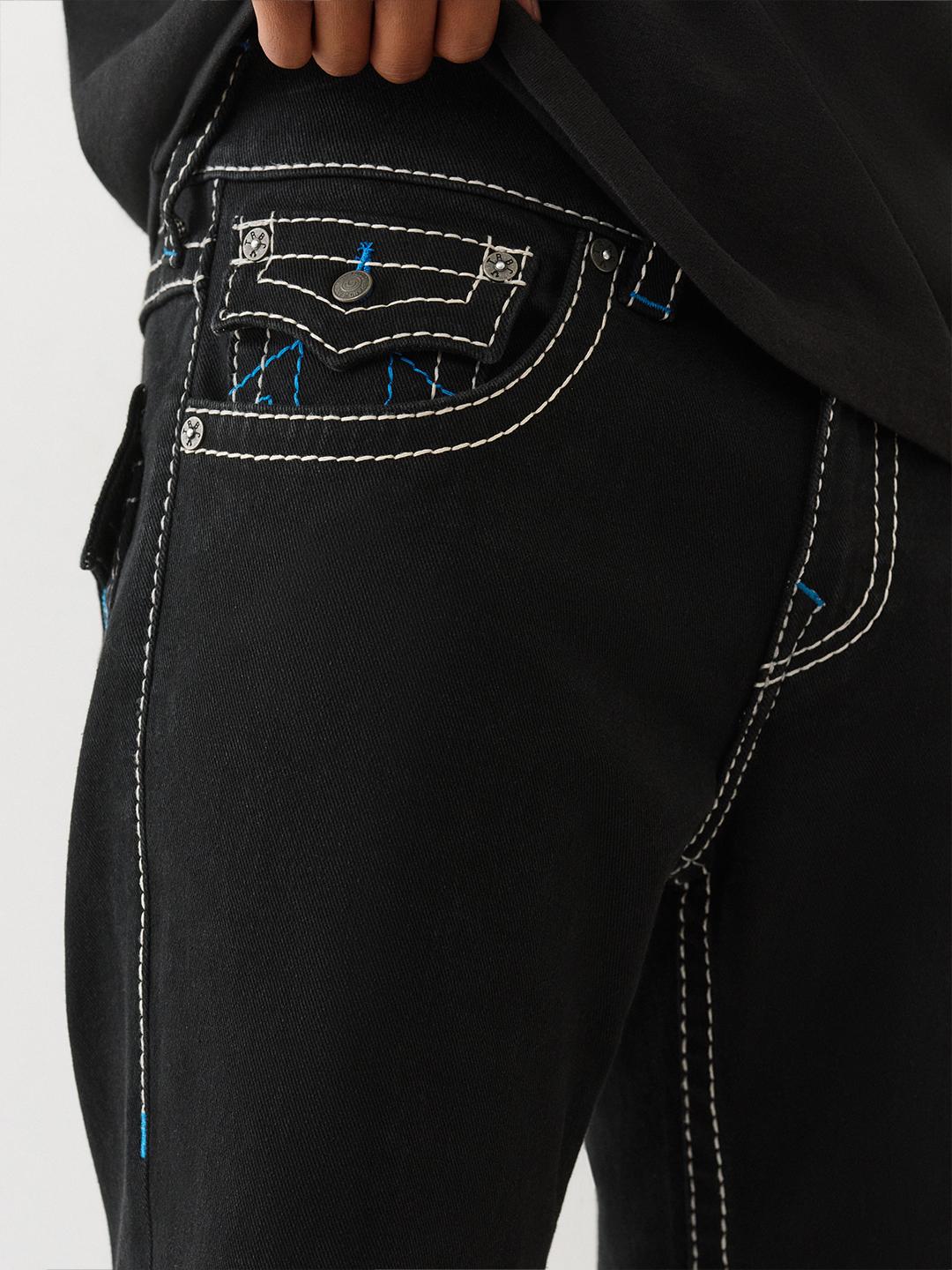 True Religion Men BIG T Billy Bootcut Fit Mid Rise Jeans