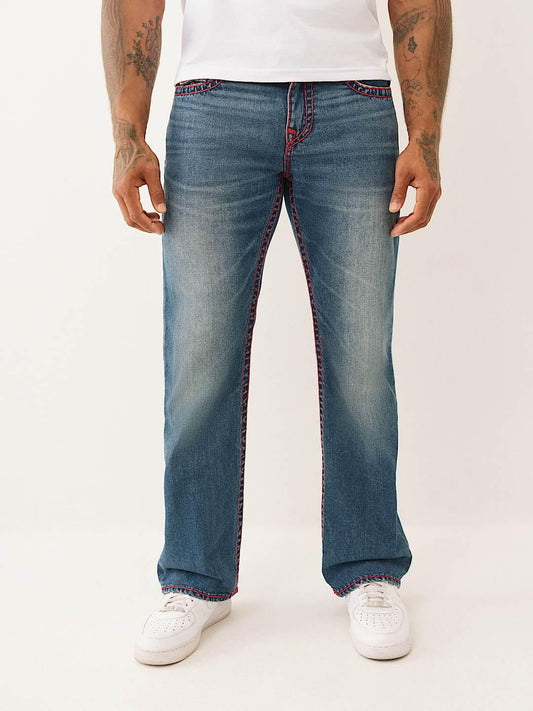 True Religion Men Super T Billy Bootcut Fit Dark Wash Jeans