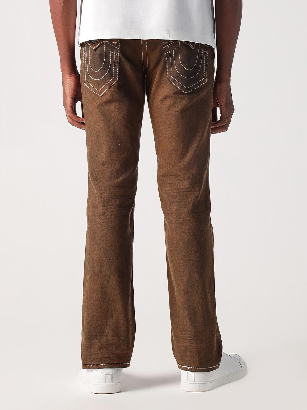 Shop True Religion Men Brown Straight Fit Big T Ricky Jeans Online