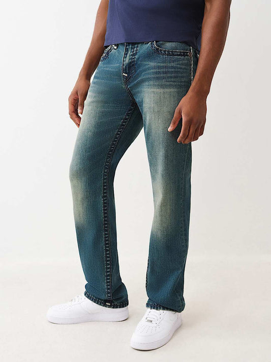 TRUE RELIGION Men Ricky Super QT Blue Jeans