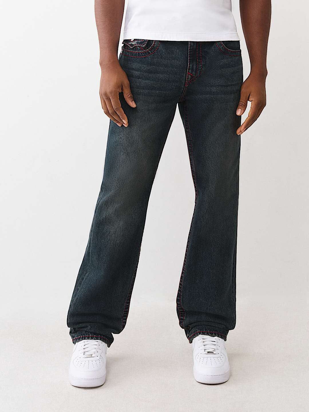 Shop TRUE RELIGION Men RICKY Embroidered Dark Indigo Jeans Online