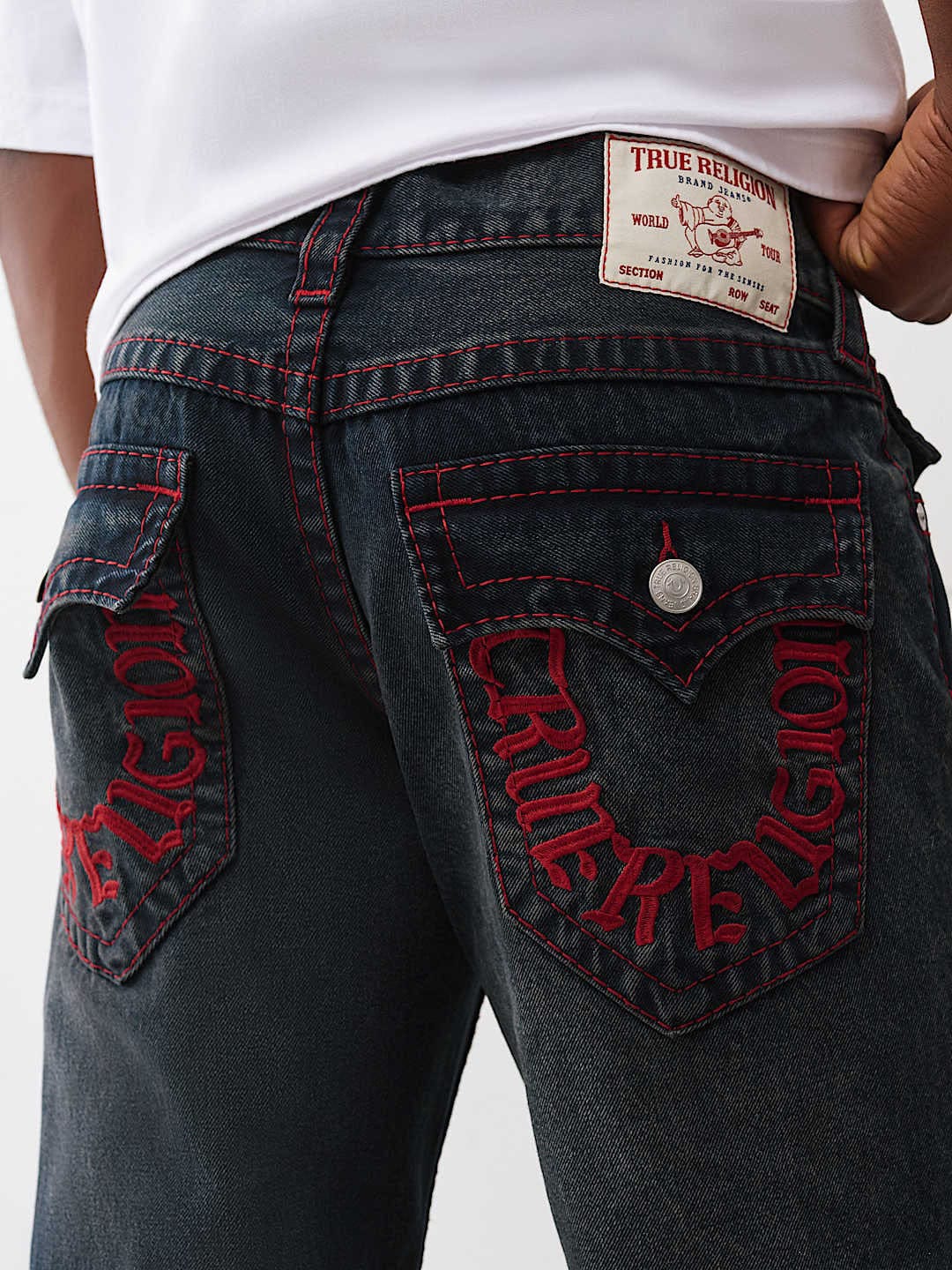 【tannai】True ReligionVINNYUltraBaggy Shop TRUE RELIGION Men RICKY Embroidered Dark Indigo Jeans Online