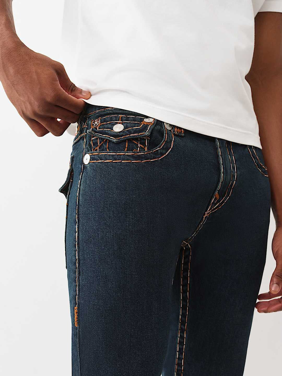 TRUE RELIGION Men ROCCO Super T Dark Indigo Jeans