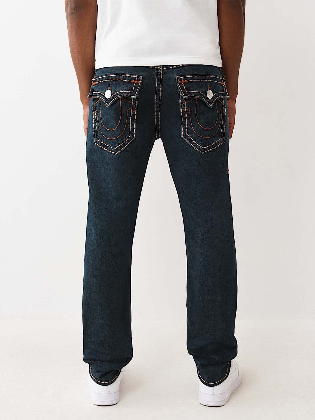 Shop TRUE RELIGION Men ROCCO Super T Dark Indigo Jeans Online