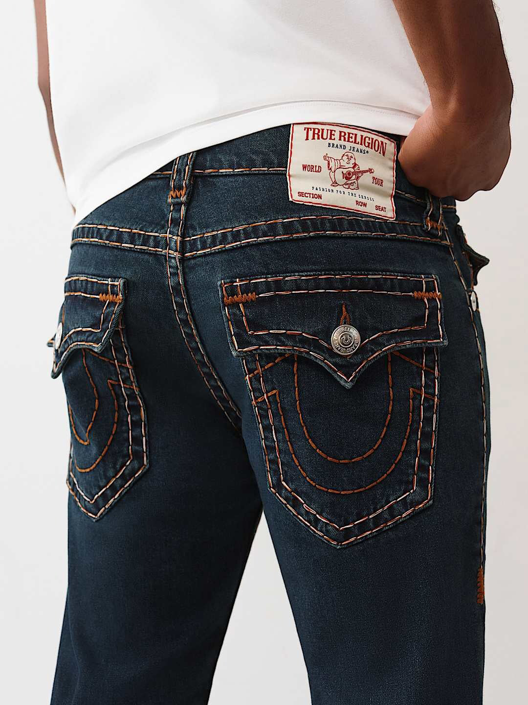 TRUE RELIGION Men ROCCO Super T Dark Indigo Jeans