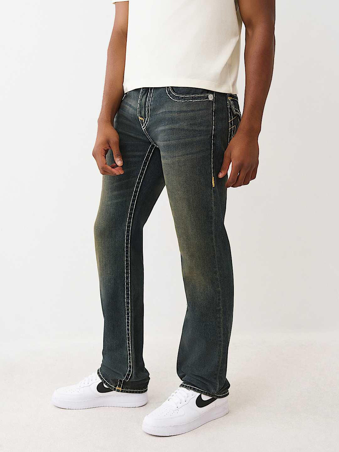 TRUE RELIGION Men RICKY Super T Dark Indigo Jeans