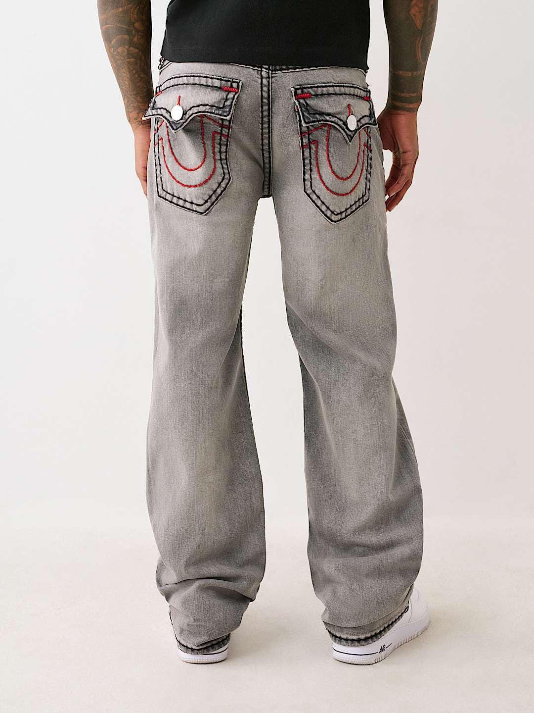 Shop True Religion Men Grey Bootcut Washed Super T Billy Jeans