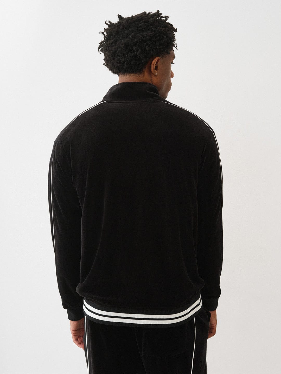 True Religion Men Regular Fit Black Logo Sweatshirt