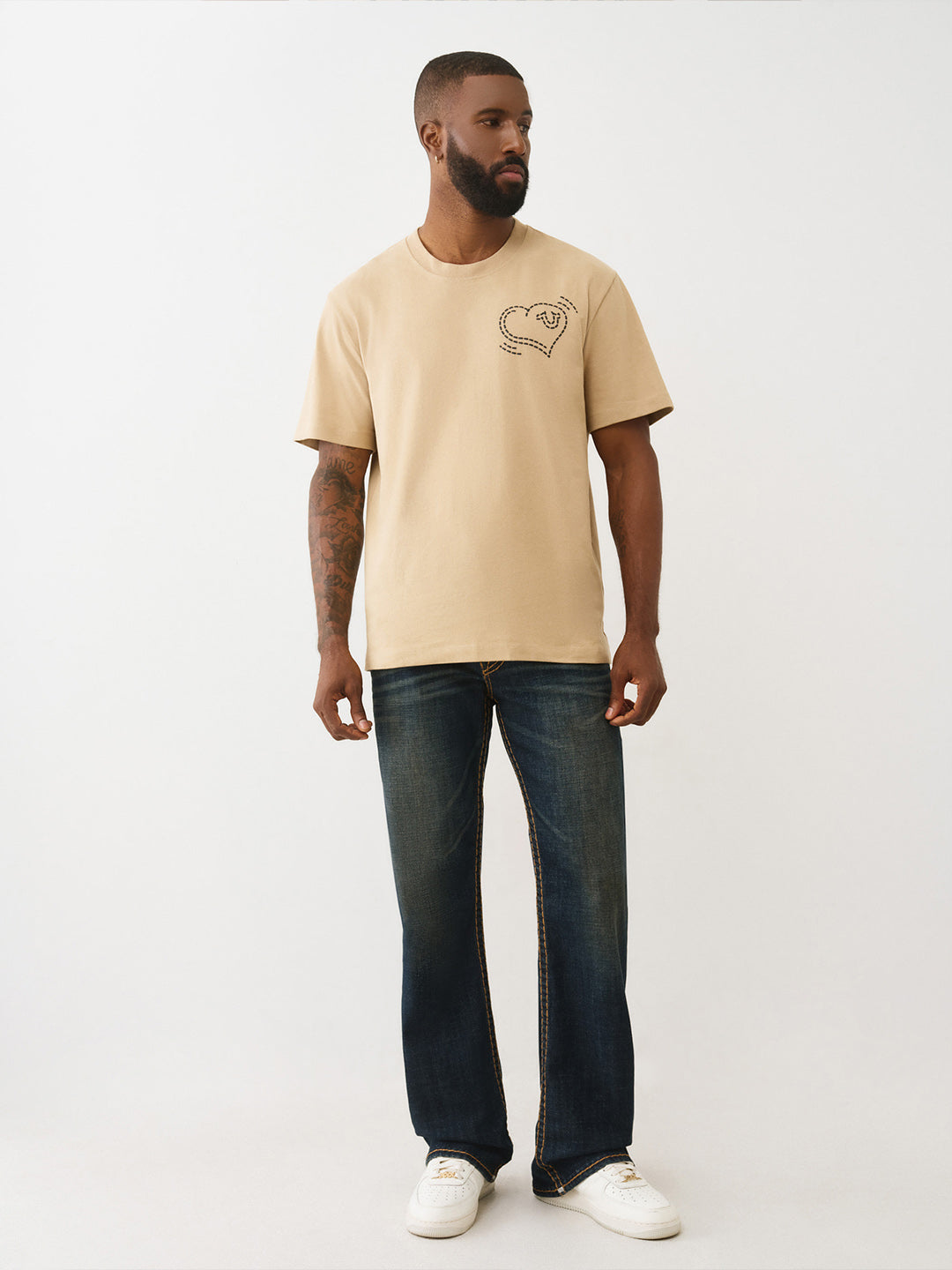 TRUE RELIGION Men Blue Super T Bootcut Fit Jeans