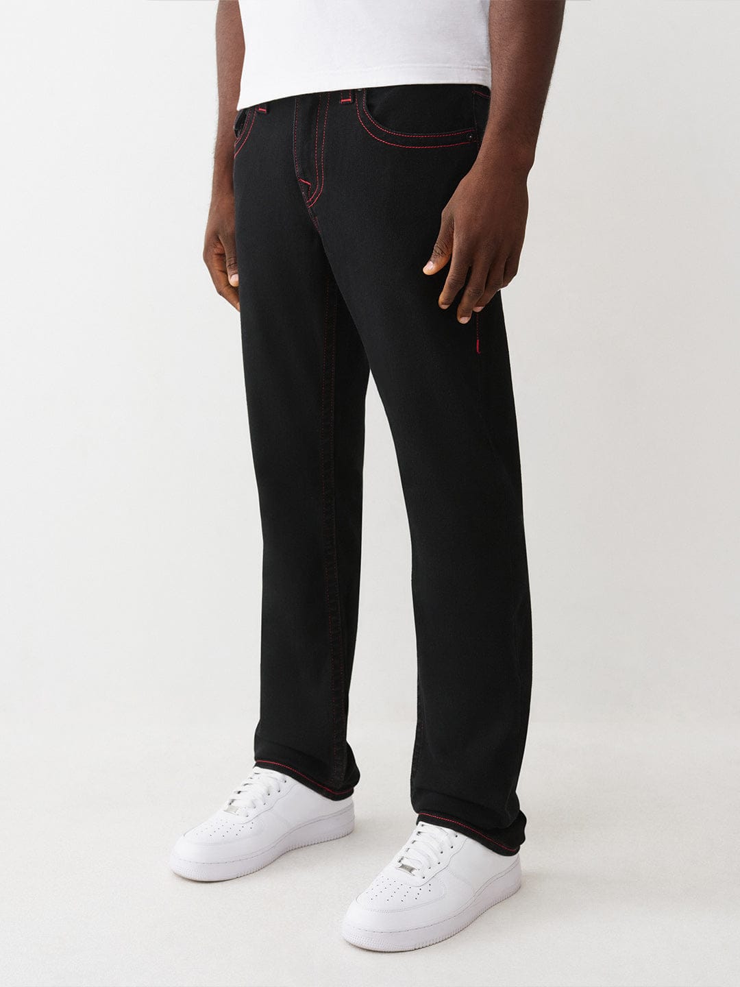 TRUE RELIGION Men Black SN Straight Fit Jeans