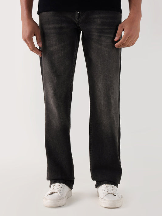 TRUE RELIGION Men Charcoal Black SN Straight Fit Jeans
