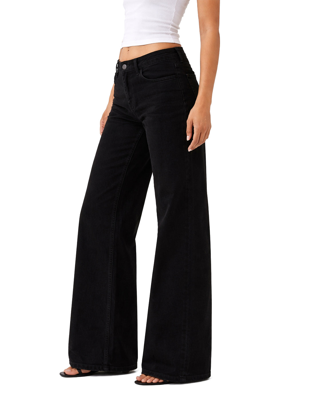 True Religion Women Cotton Black BOBBI SN Jeans
