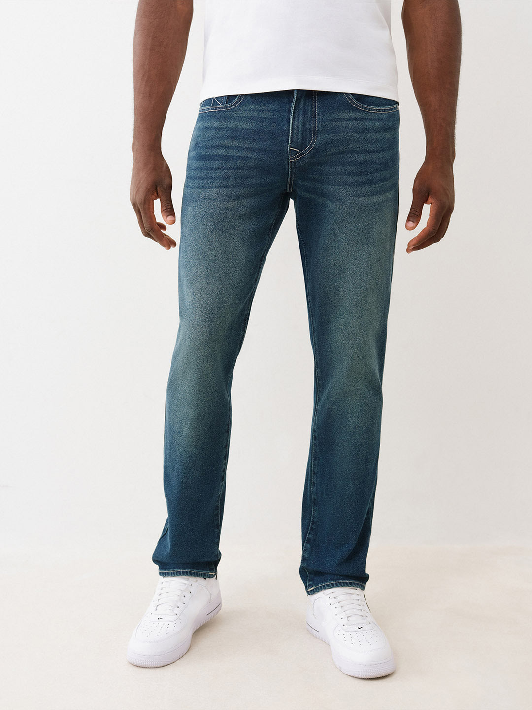 TRUE RELIGION Men Blue SN Ricky Straight Fit Jeans