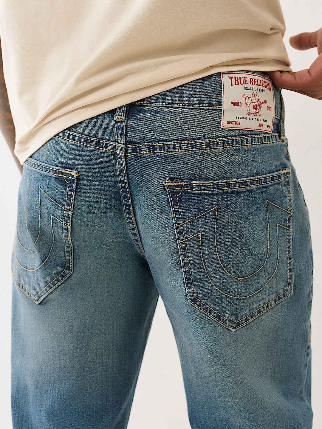 True Religion Men SN Ricky Straight Fit Light Wash Jeans