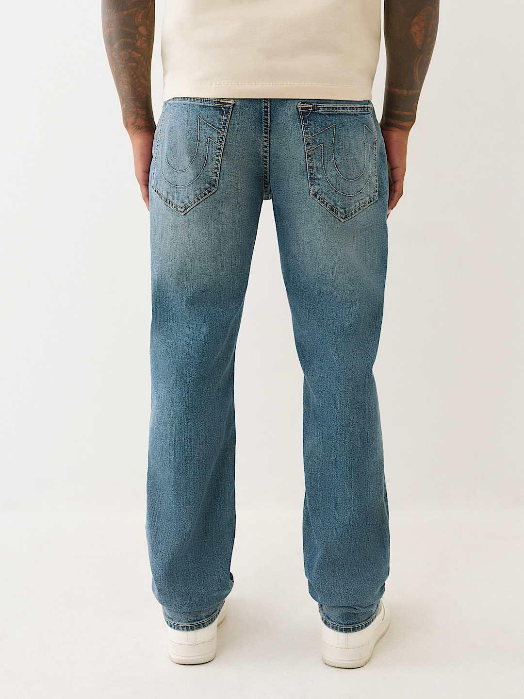 True Religion Men SN Ricky Straight Fit Light Wash Jeans