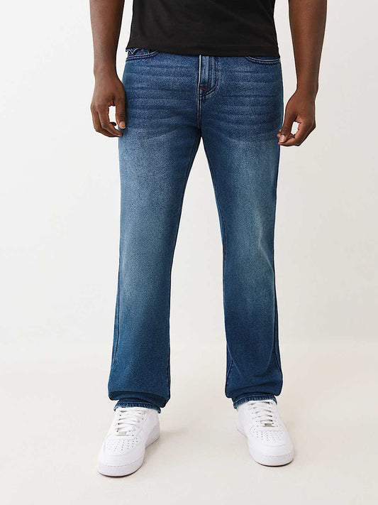 TRUE RELIGION Men Blue SN Ricky Straight Fit Jeans