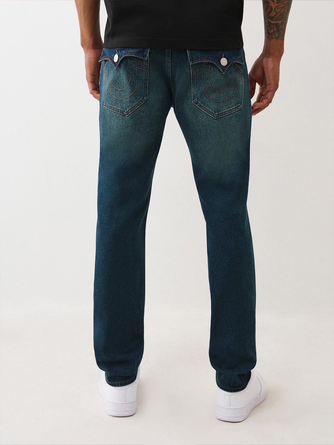 True Religion Men ROCCO SN Lightly Wash Blue Jeans