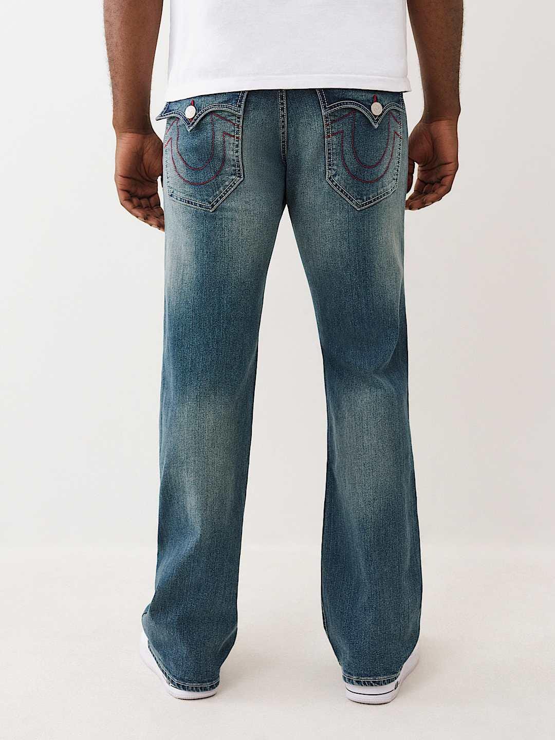 Shop True Religion Men Blue Bootcut SN BILLY Jeans Online – Iconic