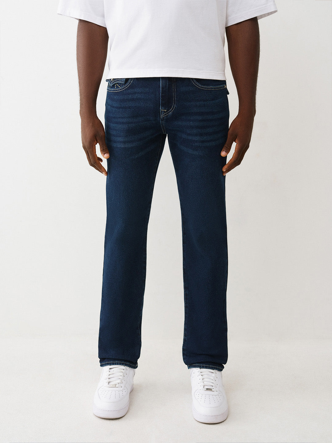 TRUE RELIGION Men Navy Blue SN Slim Fit Jeans