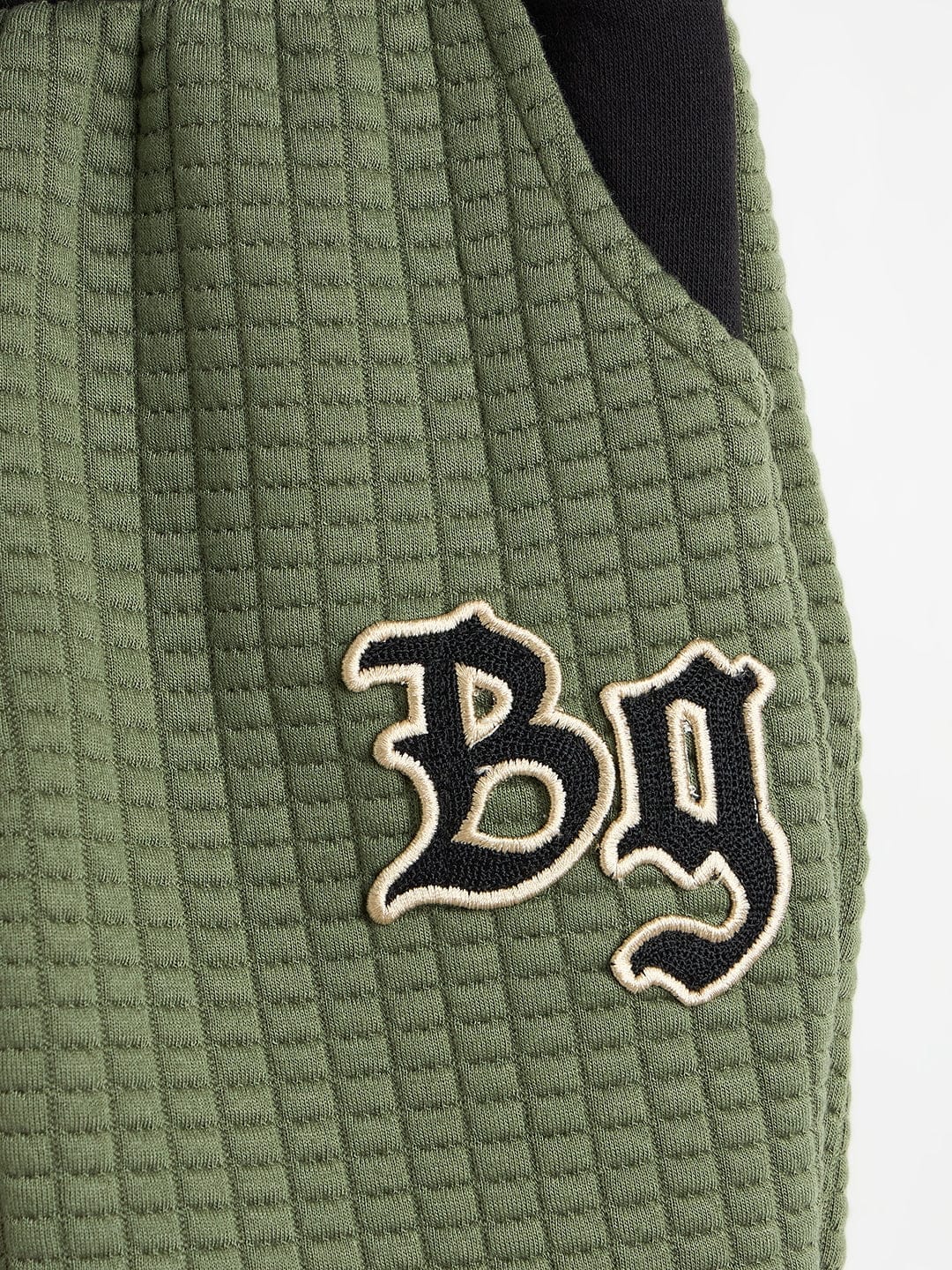 Blue Giraffe Boys Jogger Green Logo Sweatpant