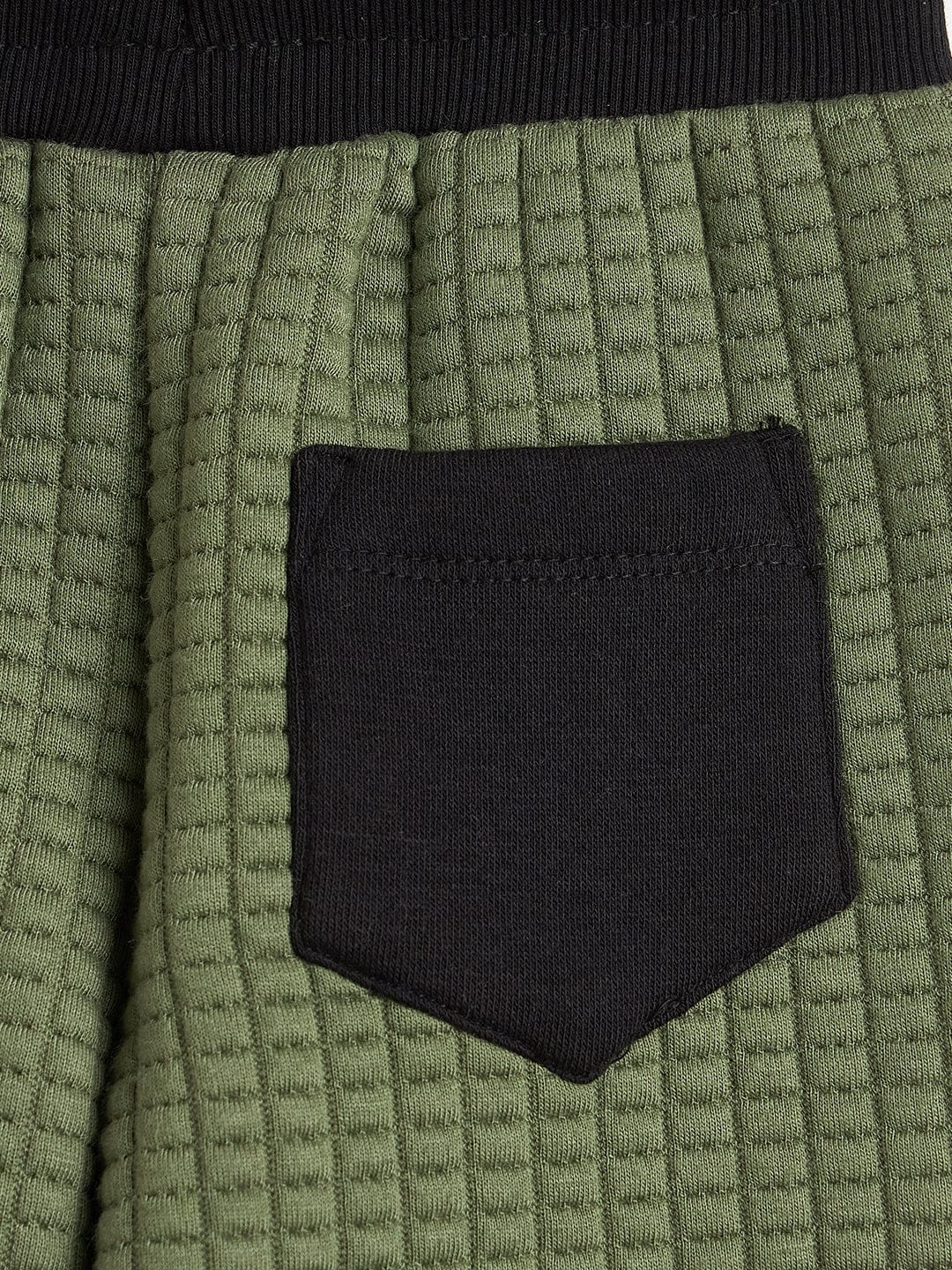 Blue Giraffe Boys Jogger Green Logo Sweatpant