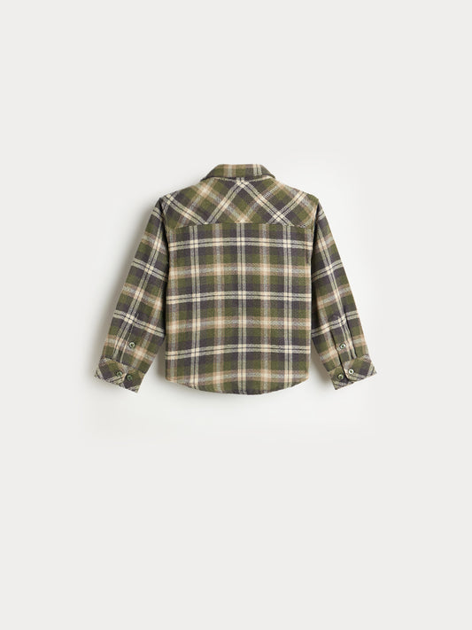 Blue Giraffe Boys Regular Fit Multicolour Checks Pure Cotton Shirt