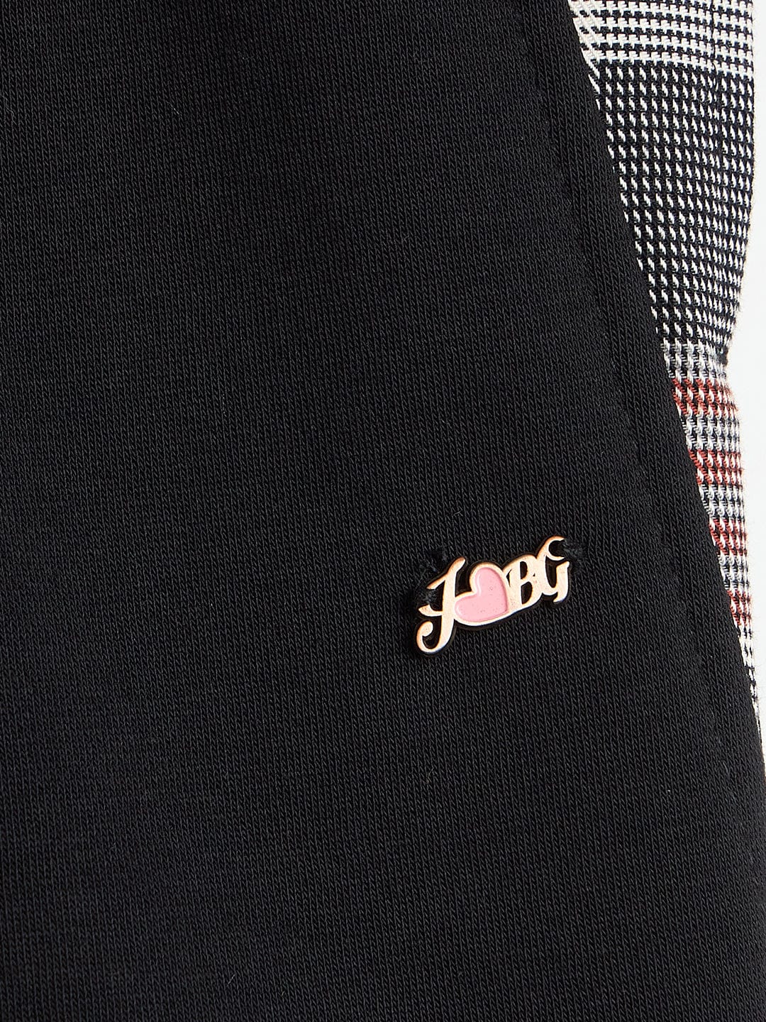 Blue Giraffe Girls Jogger Black Solid Sweatpant