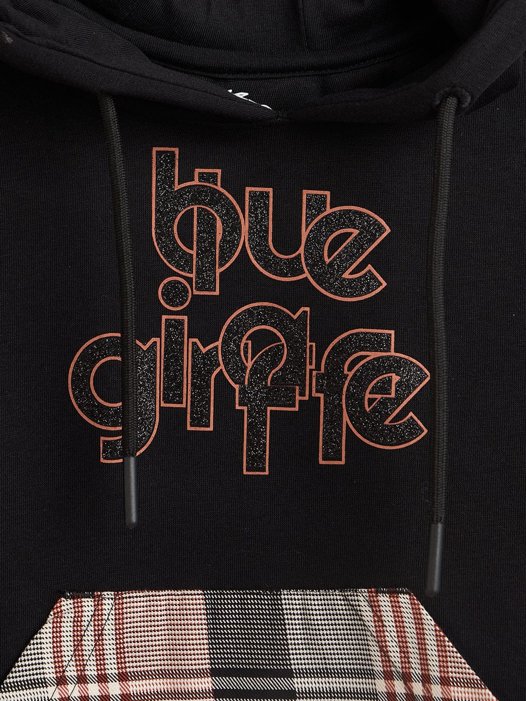 Blue Giraffe Girls Regular Fit Black Logo Sweatshirt