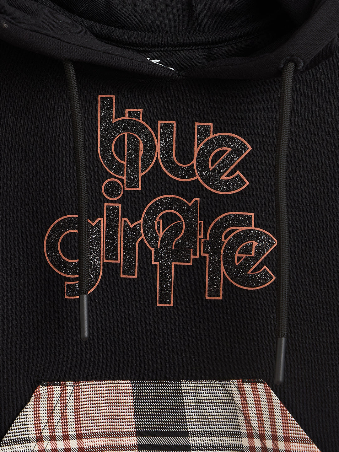 Blue Giraffe Girls Regular Fit Black Logo Sweatshirt