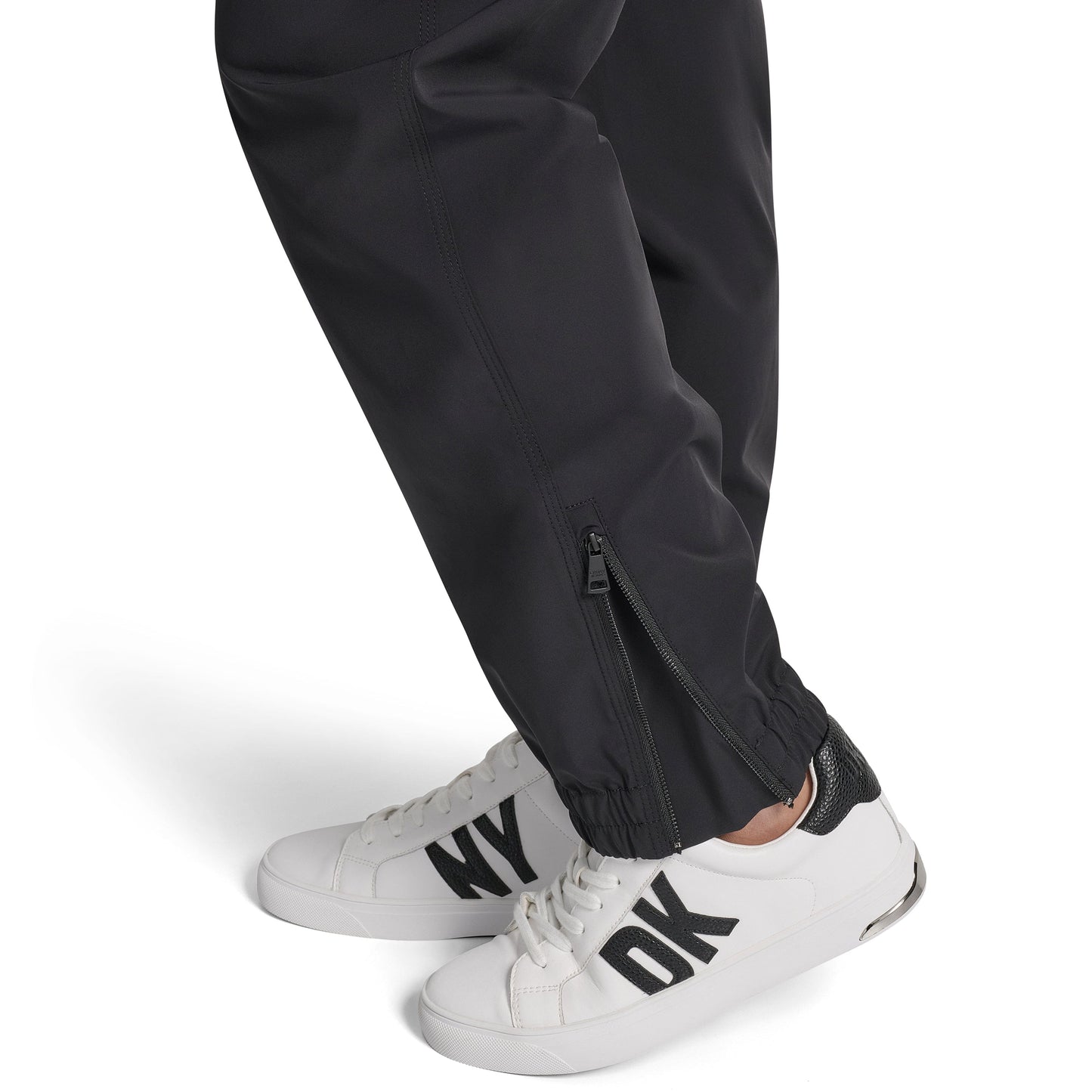 DKNY Womens Black Nylon Solid Trouser