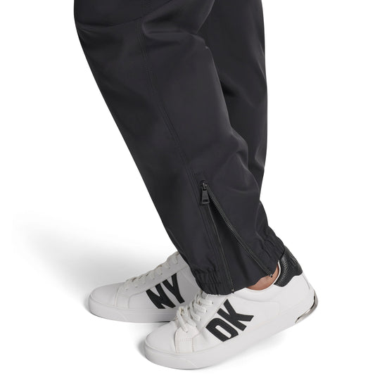 DKNY Womens Black Nylon Solid Trouser