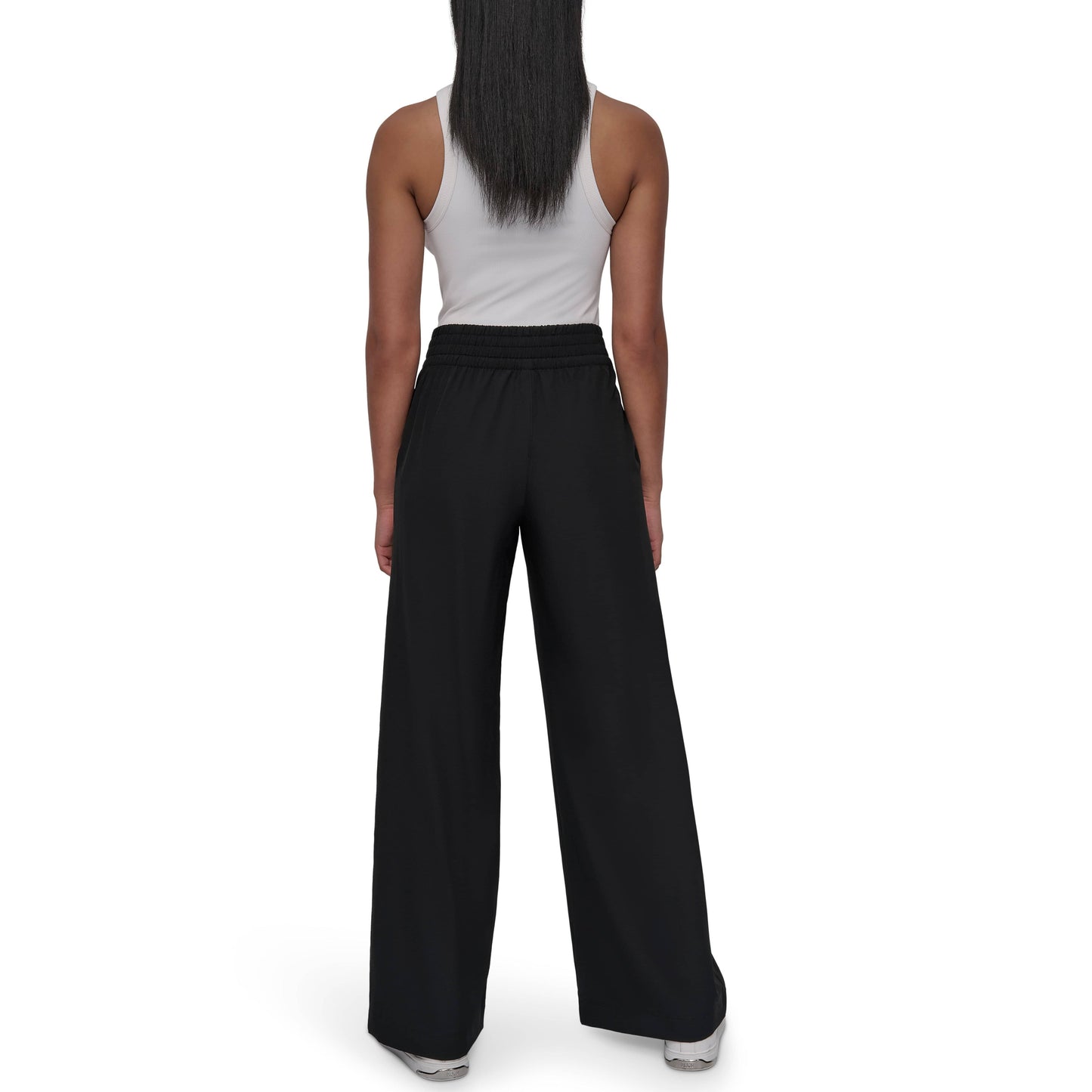 DKNY Womens Black Polyester Solid Trouser