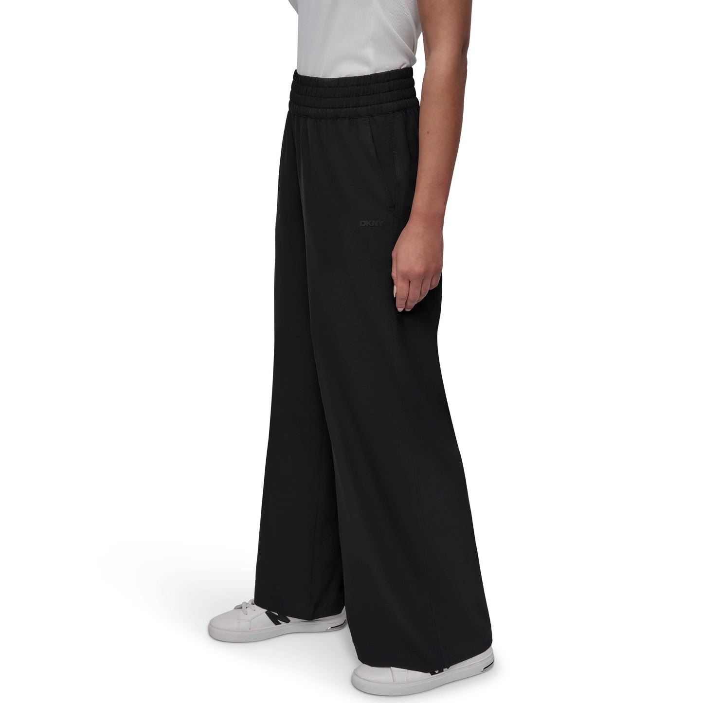 DKNY Womens Black Polyester Solid Trouser