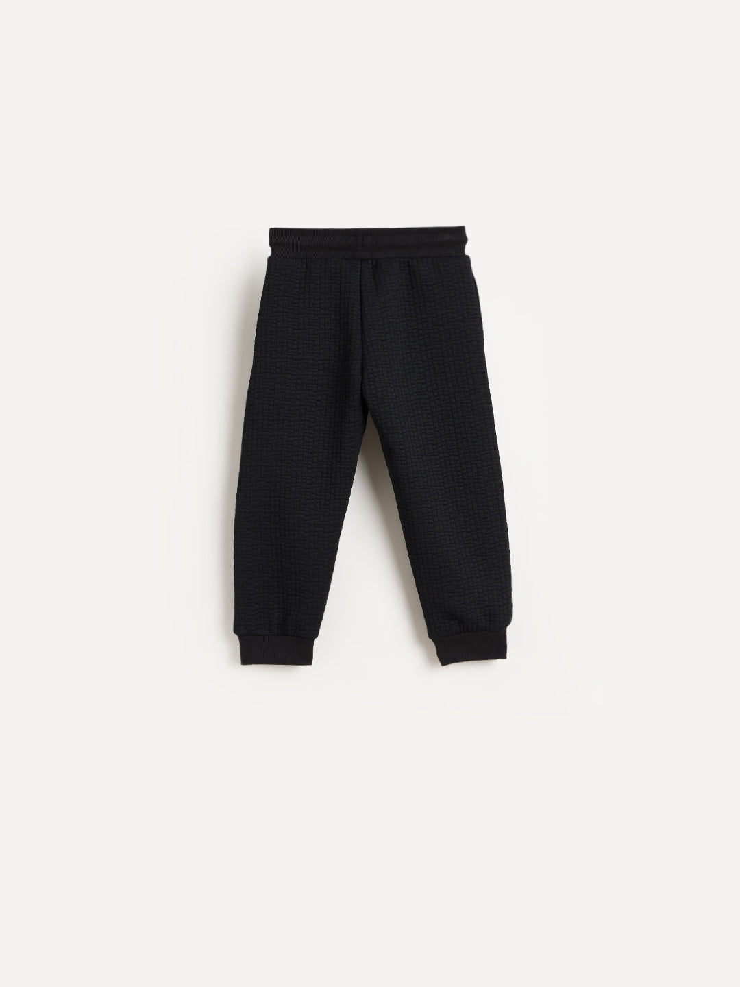 Elle Girls Black Textured Sweat Pant