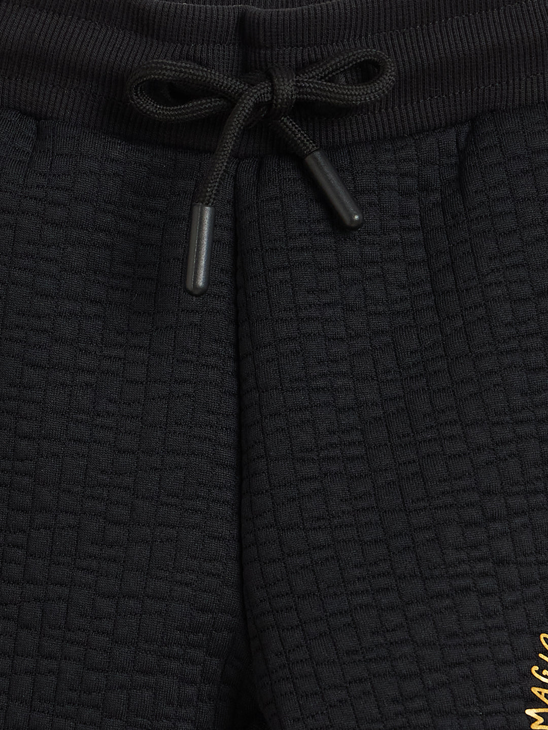 Elle Girls Black Textured Sweat Pant