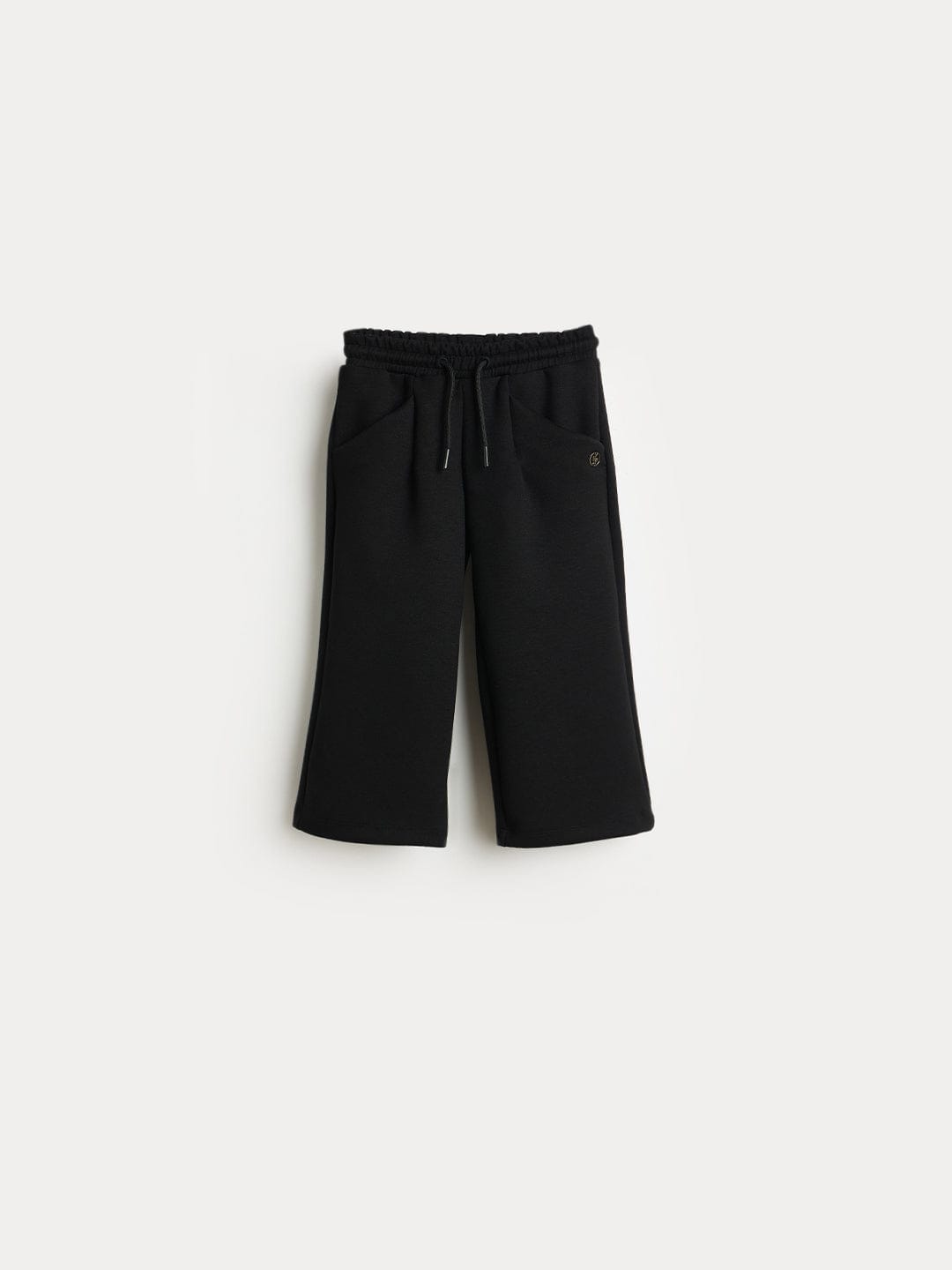 Elle Girls Regular Fit Black Solid Sweatpant
