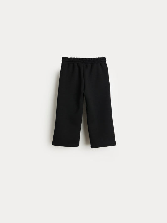 Elle Girls Regular Fit Black Solid Sweatpant