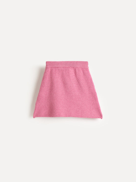 Elle Girls Pink Embroidered Mini Skirt