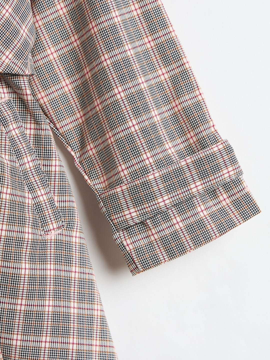 ELLE Girls Multicolour Checks Regular Fit Midi Dress