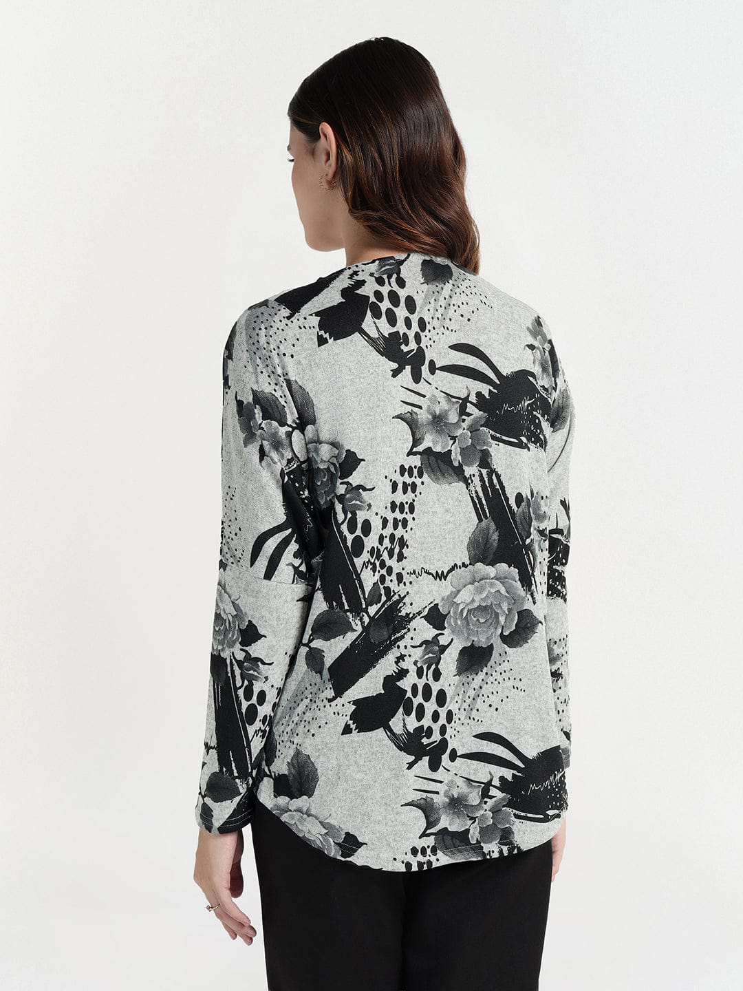 Elle Women Blue V Neck Top