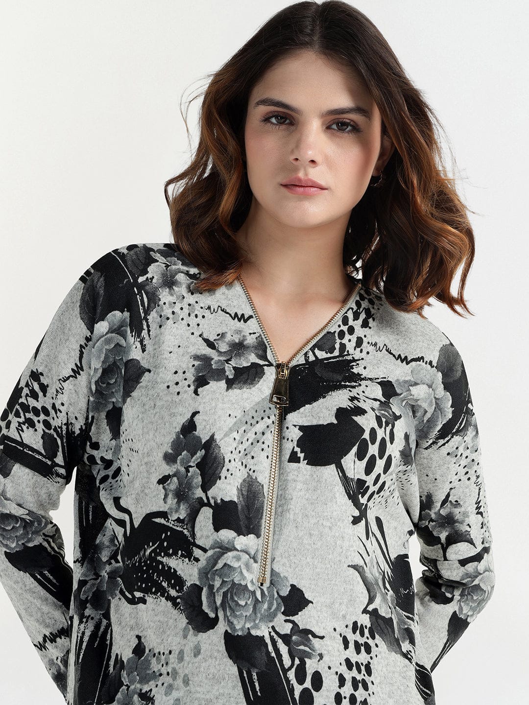 Elle Women Blue V Neck Top