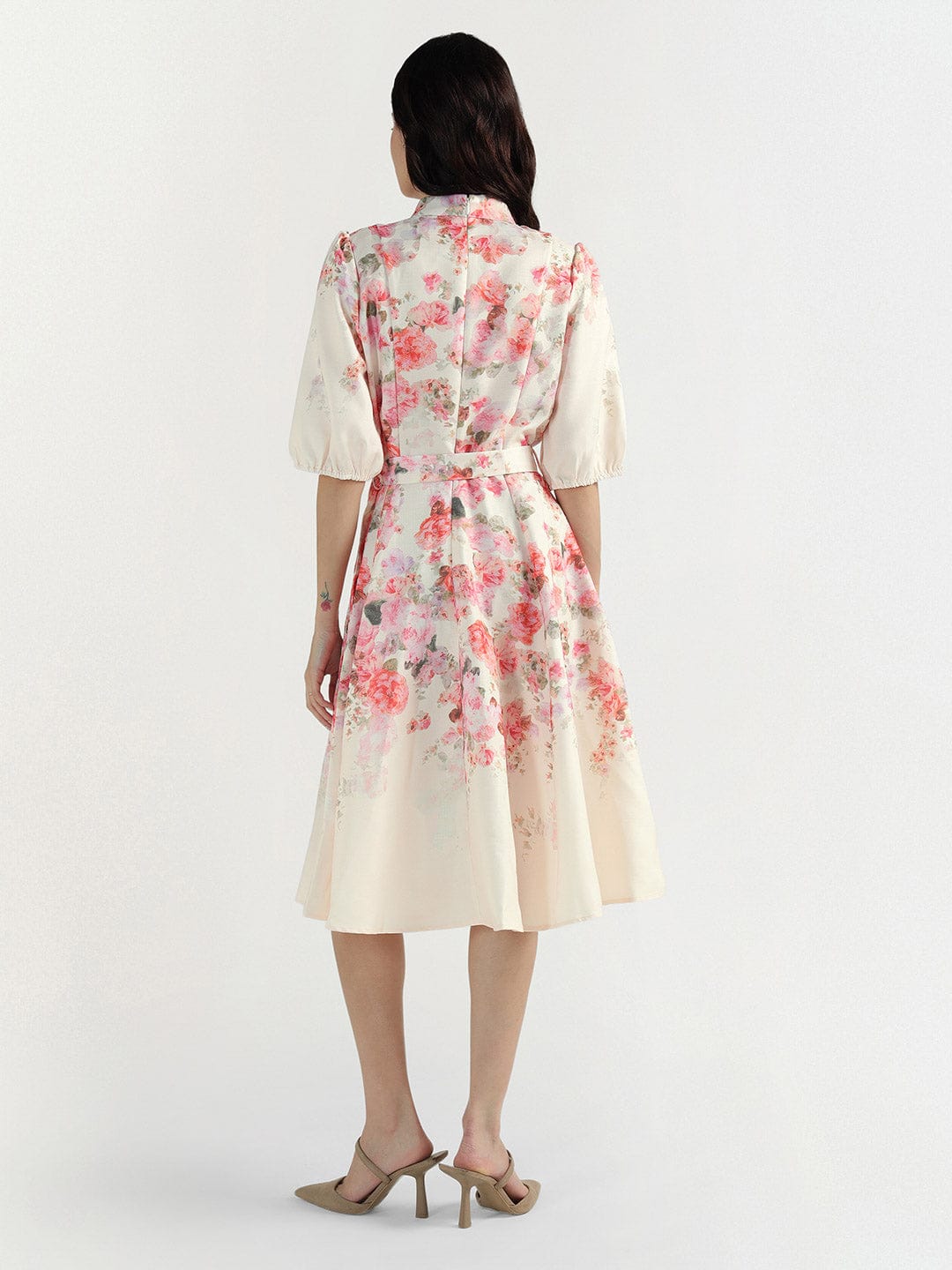 Elle Women Pink Collar Dress